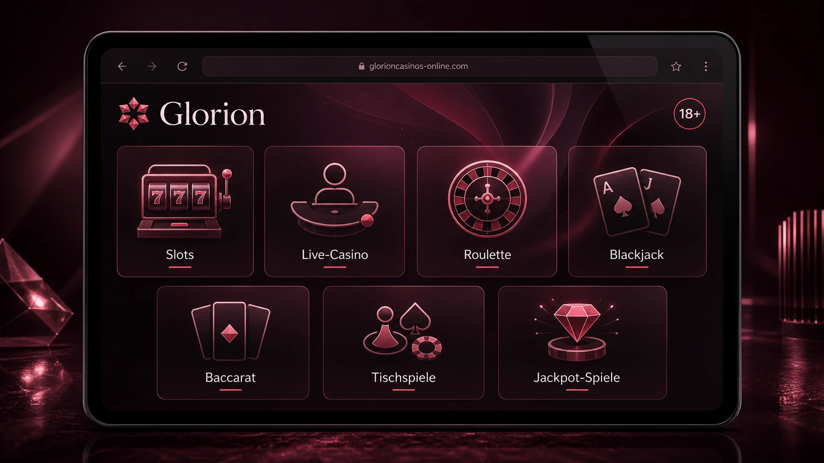 Spielangebot im Casino Glorion
